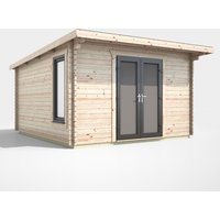 12 x 12 Power Pent Log Cabin Centre Doors