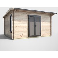 14 x 10 Power Apex Log Cabin Centre Doors