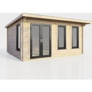 16 x 10 Power Pent Log Cabin Left Doors
