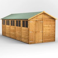 20 x 8 Power Overlap Apex Double Door Shed