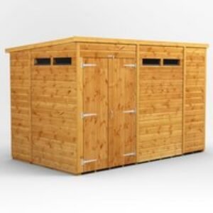 10 x 6 Power Pent Double Door Security Shed