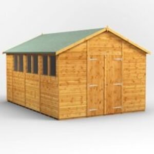 14 x 10 Power Apex Double Door Shed