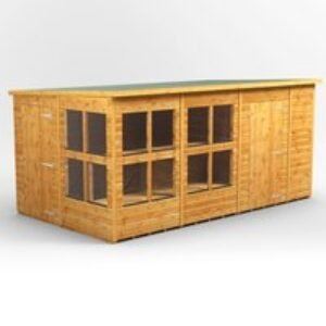 14 x 8 Power Pent Potting Shed With 6ft Side Store
