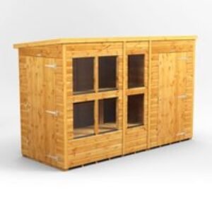 10 x 4 Power Pent Potting Shed With 4ft Side Store