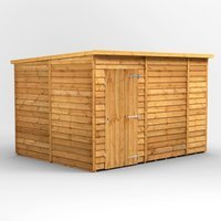 10 x 8 Power Overlap Pent Windowless Shed