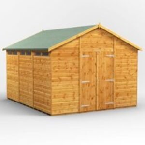 12 x 10 Power Apex Double Door Security Shed