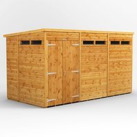 12 x 6 Power Pent Double Door Security Shed