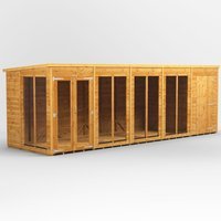 20 x 6 Power Pent Summerhouse With 4ft Side Store