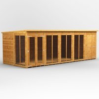 20 x 8 Power Pent Summerhouse With 4ft Side Store