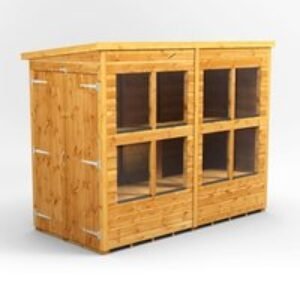 8 x 4 Power Pent Double Door Potting Shed