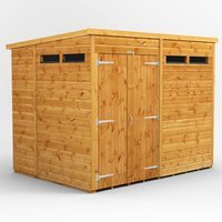 8 x 6 Power Pent Double Door Security Shed