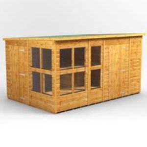 12 x 8 Power Pent Potting Shed With 6ft Side Store