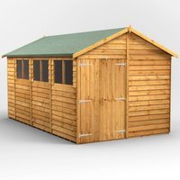 14 x 8 Power Overlap Apex Double Door Shed