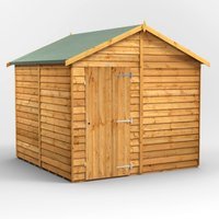 8 x 8 Power Overlap Apex Windowless Shed
