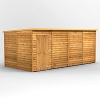 16 x 8 Power Overlap Pent Windowless Shed