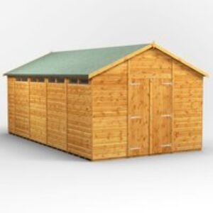 18 x 10 Power Apex Double Door Security Shed