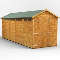 18 x 6 Power Apex Double Door Security Shed