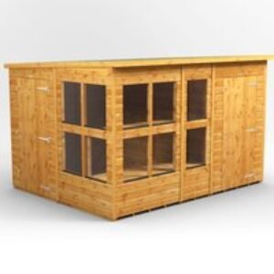10 x 8 Power Pent Potting Shed With 4ft Side Store