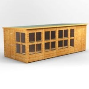 18 x 8 Power Pent Potting Shed With 4ft Side Store