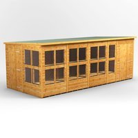 18 x 8 Power Pent Potting Shed With 4ft Side Store
