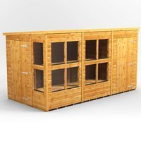 12 x 6 Power Pent Potting Shed With 4ft Side Store