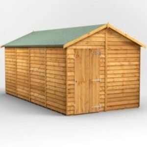 16 x 8 Power Overlap Apex Windowless Shed