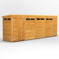 18 x 4 Power Pent Double Door Security Shed