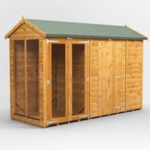 10 x 4 Power Apex Summerhouse With 6ft Side Store