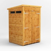 4 x 4 Power Pent Double Door Security Shed