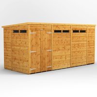 14 x 6 Power Pent Double Door Security Shed