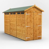 12 x 4 Power Apex Double Door Security Shed