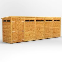 20 x 4 Power Pent Double Door Security Shed