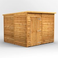 8 x 8 Power Overlap Pent Windowless Shed