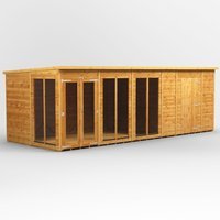 20 x 8 Power Pent Summerhouse With 6ft Side Store