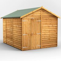 10 x 8 Power Overlap Apex Windowless Double Door Shed