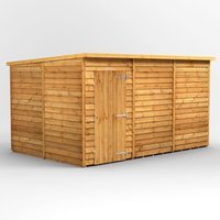 12 x 8 Power Overlap Pent Windowless Shed
