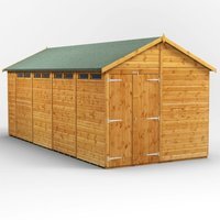 18 x 8 Power Apex Double Door Security Shed