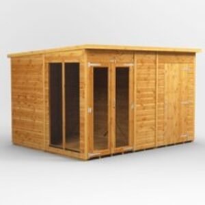 10 x 8 Power Pent Summerhouse With 4ft Side Store