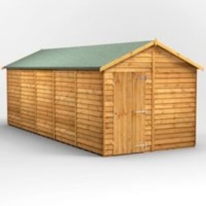 20 x 8 Power Overlap Apex Windowless Shed
