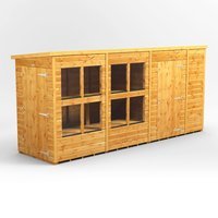 14 x 4 Power Pent Potting Shed With 6ft Side Store