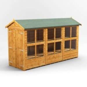 12 x 4 Power Apex Double Door Potting Shed