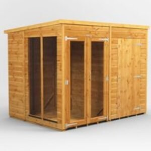 8 x 6 Power Pent Summerhouse With 4ft Side Store