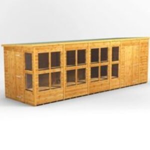 20 x 6 Power Pent Potting Shed With 6ft Side Store