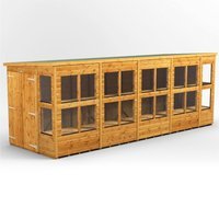 18 x 6 Power Pent Double Door Potting Shed
