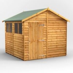 8 x 8 Power Overlap Apex Shed
