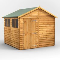 8 x 8 Power Overlap Apex Shed
