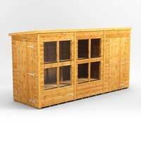 12 x 4 Power Pent Potting Shed With 4ft Side Store