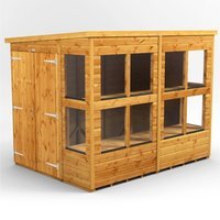 8 x 6 Power Pent Double Door Potting Shed