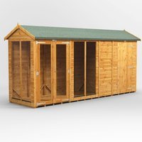 14 x 4 Power Apex Summerhouse With 4ft Side Store