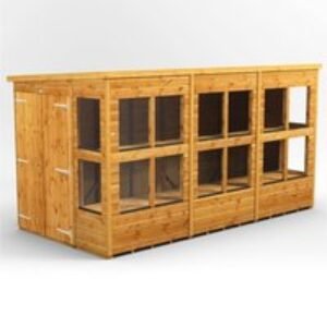 12 x 6 Power Pent Double Door Potting Shed